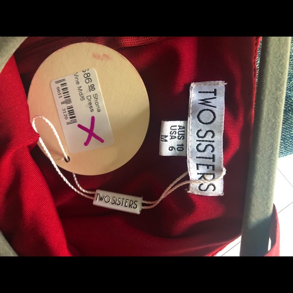 Formal burgundy summer dress - Picture 2 of 5